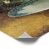 Rose in einem Blue Bowl Poster (Ecke)