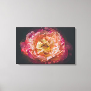 Rose in einem Doppelbelichtungsbild Leinwanddruck