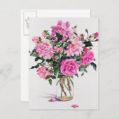 Rose in einem Glass Jar Postkarte (Vorne/Hinten)