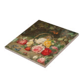 Rose in einem Korb - Josef Neugebauer Fliese (Seite)