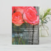 Rose in einem Mason Jar Barn Wood Wedite einladen Einladung (Stehend Vorderseite)