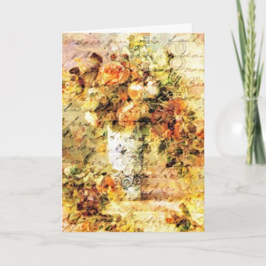 Rose in einer Vase Karte (Vorderseite)