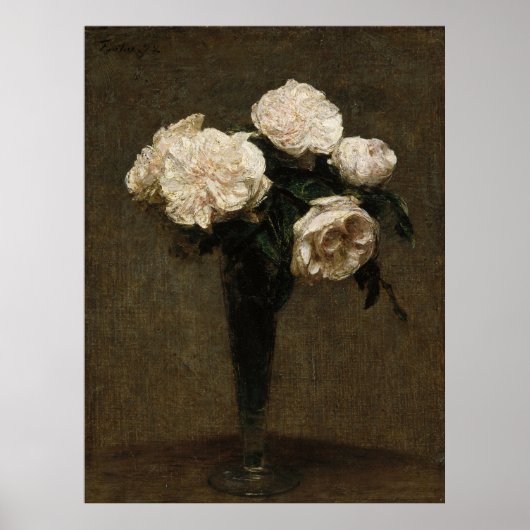 Rose in einer Vase Poster (Vorne)