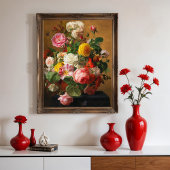 Rose in einer Vase von Aghate Pilon, florale Kunst Poster