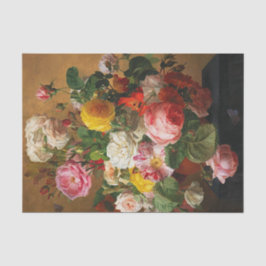 Rose in einer Vase von Aghate Pilon, florale Kunst Seidenpapier