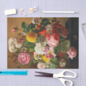 Rose in einer Vase von Aghate Pilon, florale Kunst Seidenpapier (Handwerk)