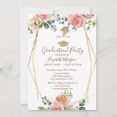 Rose in Form, Grad Cap, Abschluss Einladung (Vorderseite)