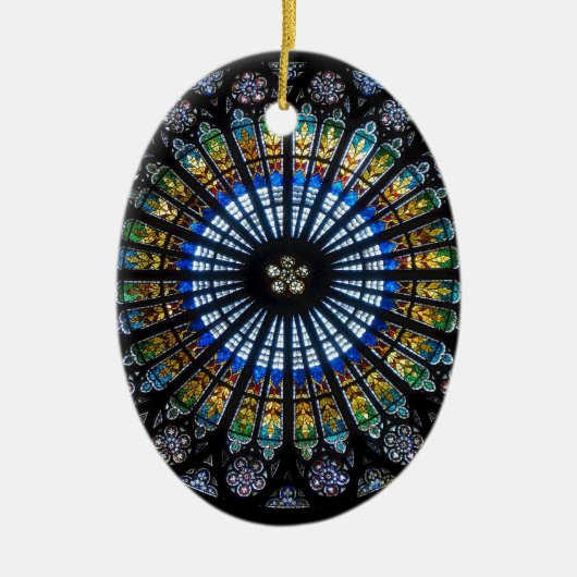 Rose in Frankreich Keramik Ornament (Vorne)