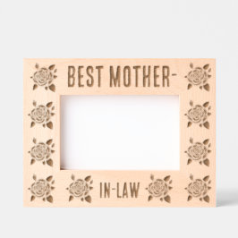 Rose in Gravur für "Mutter-in-Gesetze" Geätzte Rahmen