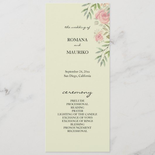 Rose in grün und rot programm (Vorderseite)