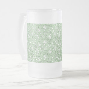 Rose in hellgrün mattglas bierglas