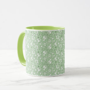 Rose in hellgrün tasse
