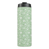 Rose in hellgrün thermosbecher (Vorderseite)