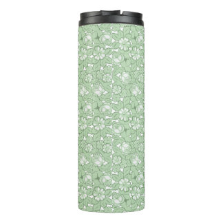 Rose in hellgrün thermosbecher