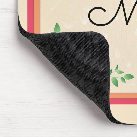 Rose in Ländermousepad mit Frame Name Mousepad (Ecke)