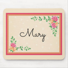 Rose in Ländermousepad mit Frame Name