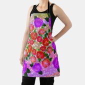 Rose in Lila, rosa und Glitzern Schürze (InSitu)