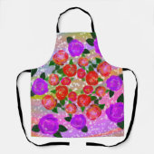 Rose in Lila, rosa und Glitzern Schürze (Vorderseite)