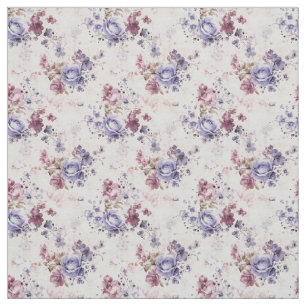 Rose in Lila und blauer Farbe Stoff