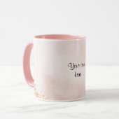 Rose in Pastell und Goldrahmen Tasse (Vorderseite Links)