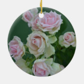 Rose in Pastellrosa Keramik Ornament (Hinten)