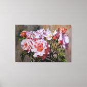 Rose in Pavlovsk - elegante Ölmalerei in Rosa Leinwanddruck (Vorderseite)