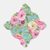 Rose in Rosa Aqua Glitzer Personalisiert Geschenkschachtel (Ungefaltet)