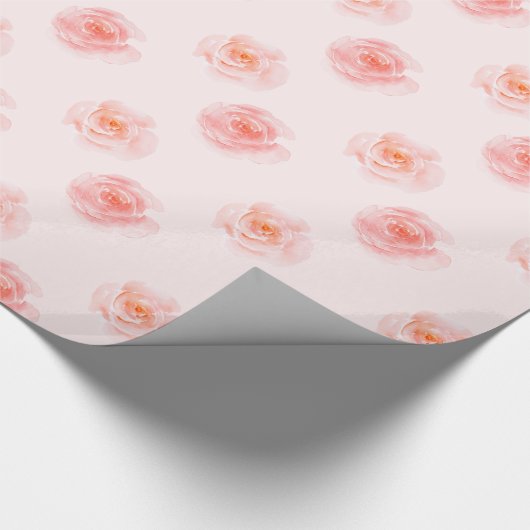 Rose in Rosa Geschenkpapier (Ecke)