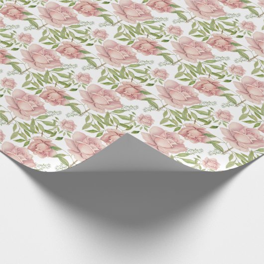 Rose in Rosa Geschenkpapier (Ecke)