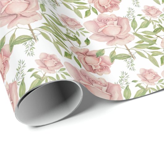 Rose in Rosa Geschenkpapier (Rolleneckpunkt)