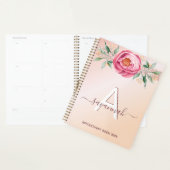 Rose in Rosa Glitzer Monogramm Planer (Anzeige)
