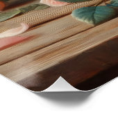 Rose in Rosa Poster (Ecke)