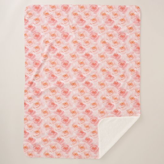 Rose in Rosa Sherpadecke (Vorderseite)