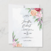 Rose in Rosa und Beige Dankeskarte (Vorderseite)