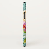 Rose in Rosa und Creme Aqua Glitzer Case-Mate iPhone Hülle (Hinten/Rechts)