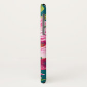 Rose in Rosa und Creme auf Aquamarin Case-Mate iPhone Hülle (Hinten/Links)