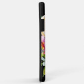 Rose in Rosa und Creme auf Schwarz Case-Mate iPhone Hülle (Hinten/Rechts)