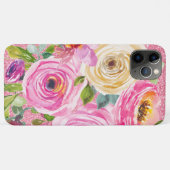 Rose in Rosa und Cremepinot Glitzer Case-Mate iPhone Hülle (Rückseite (Horizontal))