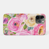 Rose in Rosa und Cremepinot Glitzer Case-Mate iPhone Hülle (Rückseite (Horizontal))