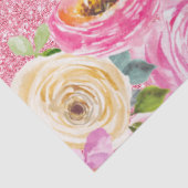 Rose in Rosa und Cremepinot Glitzer Seidenpapier (Detail)