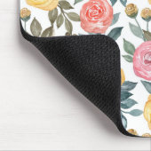 Rose in Rosa und Gelb Mousepad (Ecke)