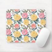 Rose in Rosa und Gelb Mousepad (Mit Mouse)