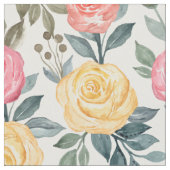 Rose in Rosa und Gelb Stoff (Nahaufnahme)