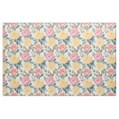 Rose in Rosa und Gelb Stoff (Fat Quarter (45,7 x 55,9 cm))
