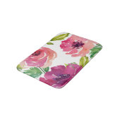 Rose in Rosa und Lila Badematte (Schrägansicht)