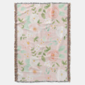 Rose in Rosa und Pfirsich Decke (Vorderseite Vertikal)