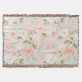 Rose in Rosa und Pfirsich Decke (Vorderseite)