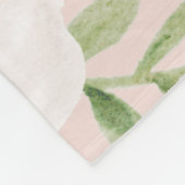 Rose in Rosa und Pfirsich Fleecedecke (Ecke)