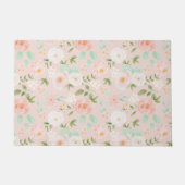 Rose in Rosa und Pfirsich Fußmatte (Vorderseite)