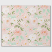 Rose in Rosa und Pfirsich Geschenkpapier (Flach)